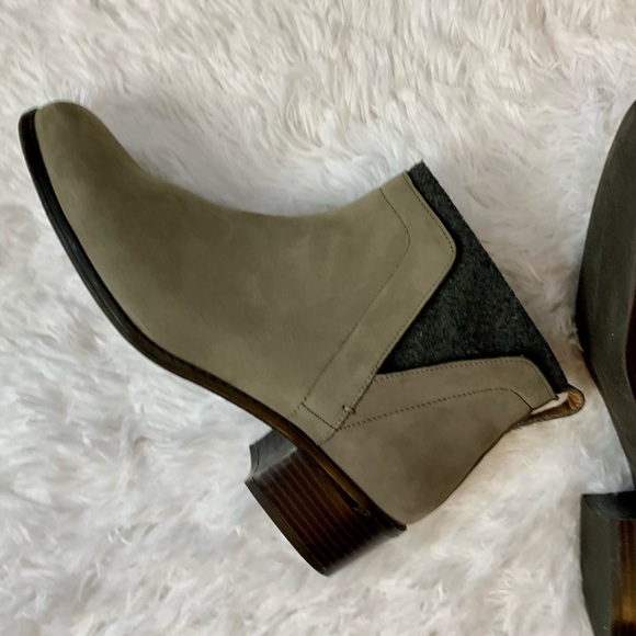 Vionic Ankle Boots Hope Joslyn Leather Taupe Weather Resistant Suede - Picture 5 of 8